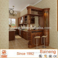 Guangzhou baineng factory supplies european style solid wood kitchen cabinet for sale